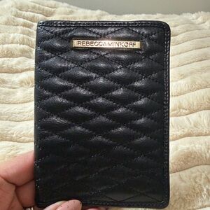Rebecca Minkoff Quilted Black Passport Holder